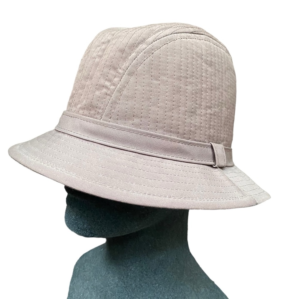 Vintage Quilted Bucket Hat London Fog Mauve womens headwear